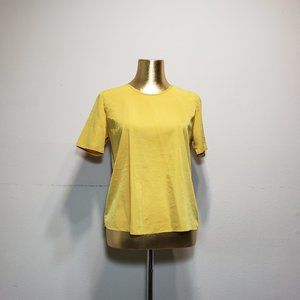FOREVER 21 Mustard Zippered Back Shirt